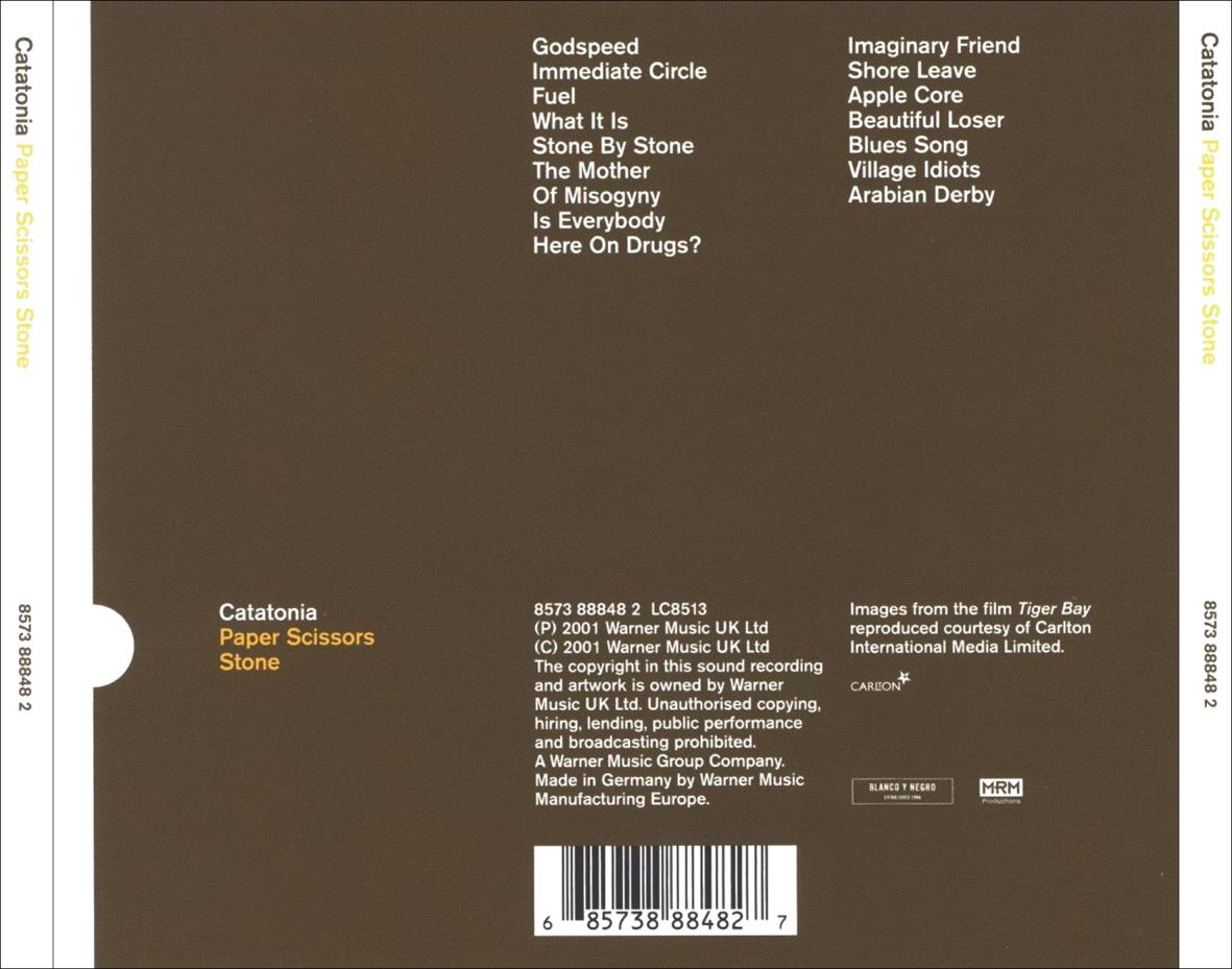 Catatonia  Paper Scissors Stone : Back